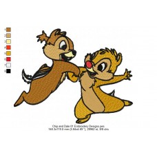 Chip and Dale 01 Embroidery Designs